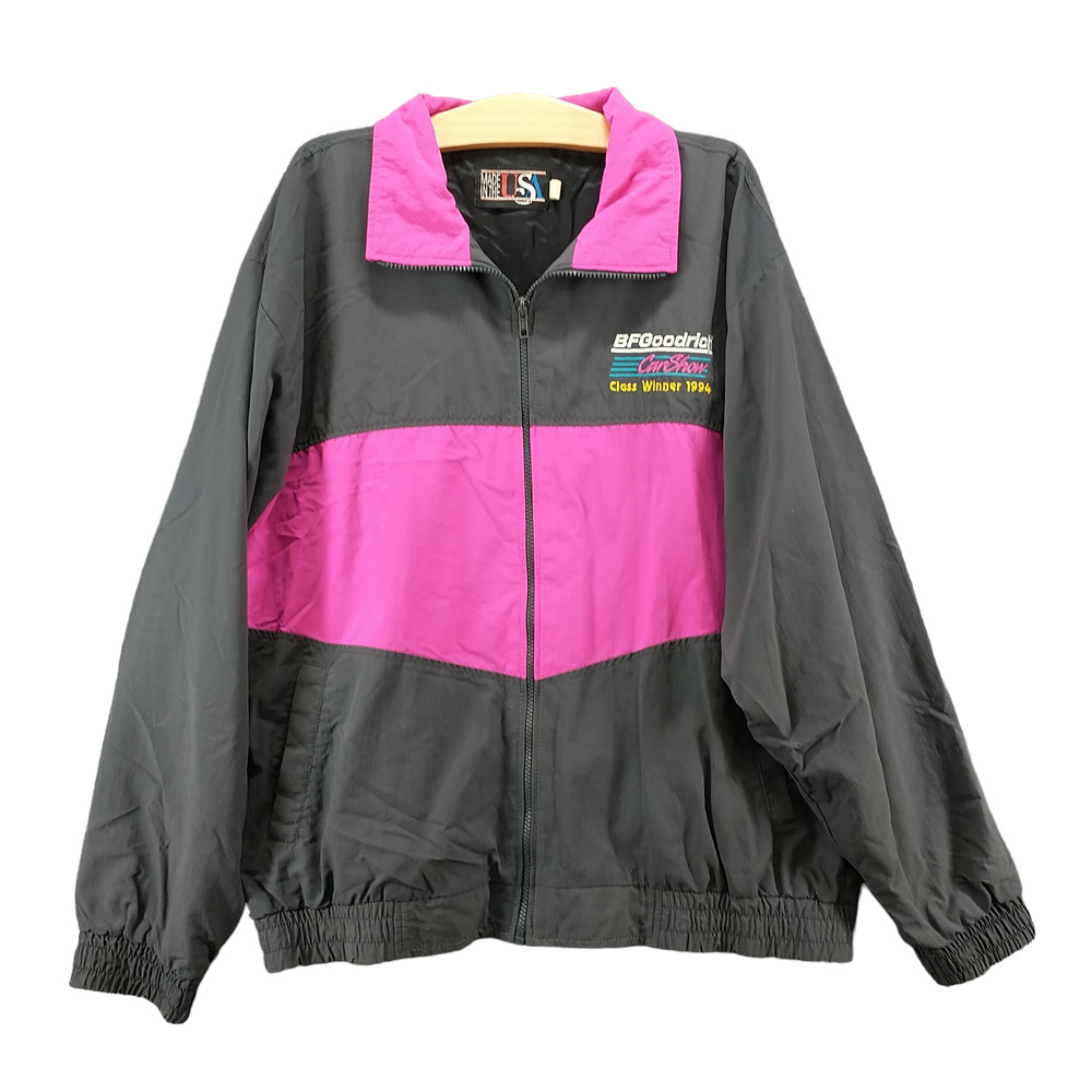 Made In The USA Men's Super Chevy Show Jacket Gray XL BFGoodrich Vintage 1994